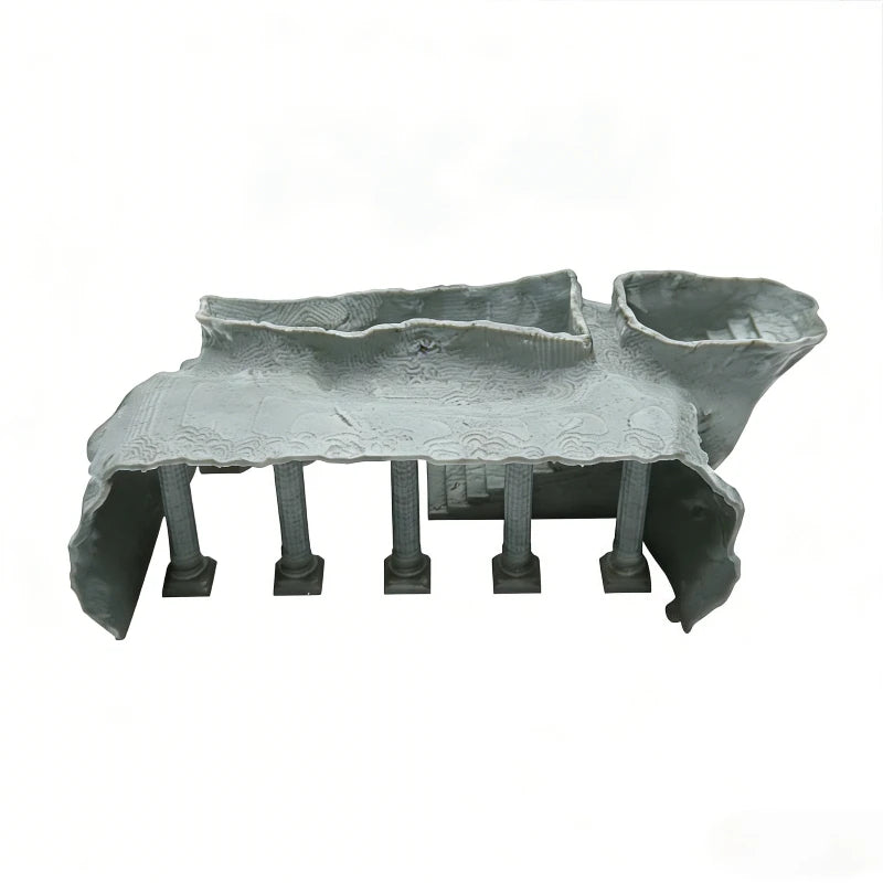 Décoration aquarium colonne romaine avec grotte pour poissons