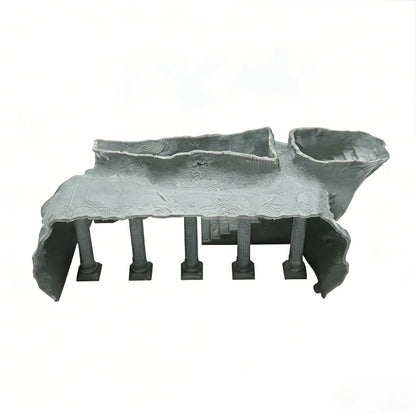 Décoration aquarium colonne romaine avec grotte pour poissons