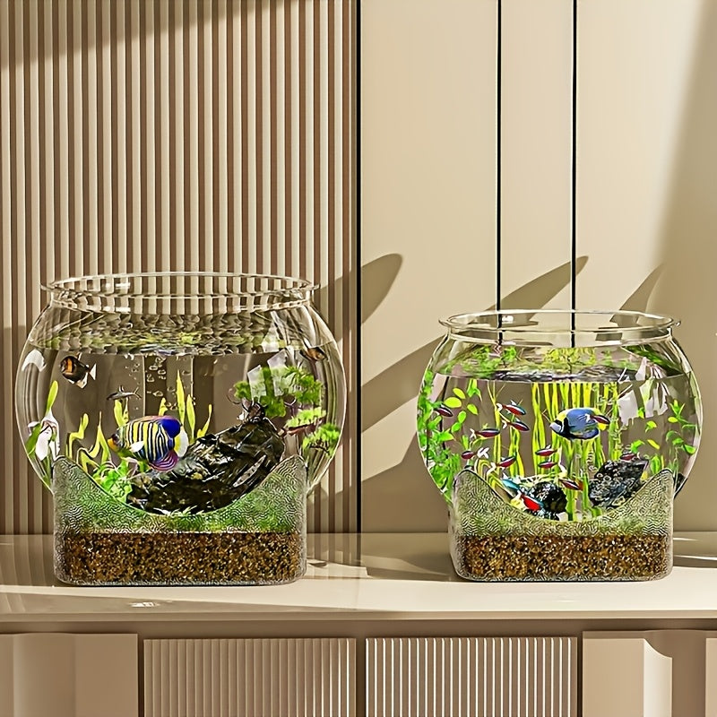 Aquarium rond de table en plastique résistant