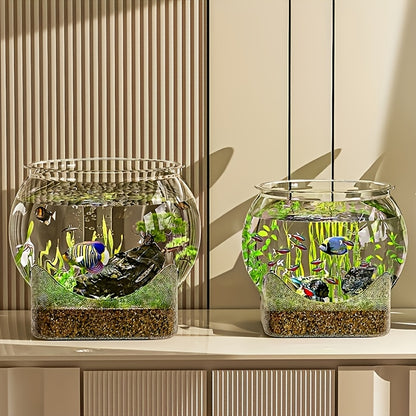 Aquarium rond de table en plastique résistant