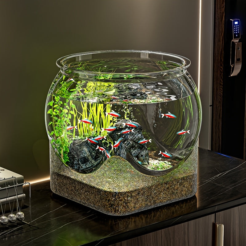 Aquarium rond de table en plastique résistant