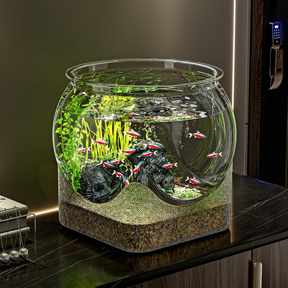 Aquarium rond de table en plastique résistant