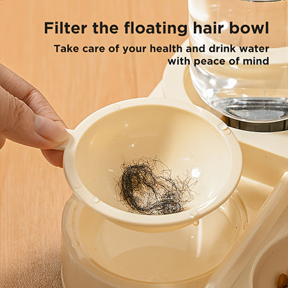 Distributeur automatique 2 en 1 pour chat – mangeoire et abreuvoir