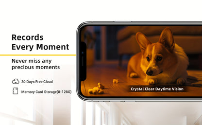 Caméra de surveillance intérieure WiFi 360°  avec vision nocturne et audio bidirectionnel